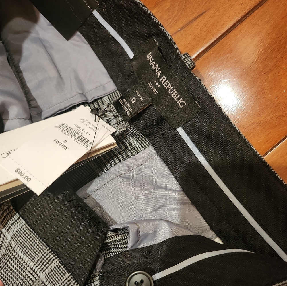 Banana Republic Glen Plaid Avery Pants - Picture 2 of 3